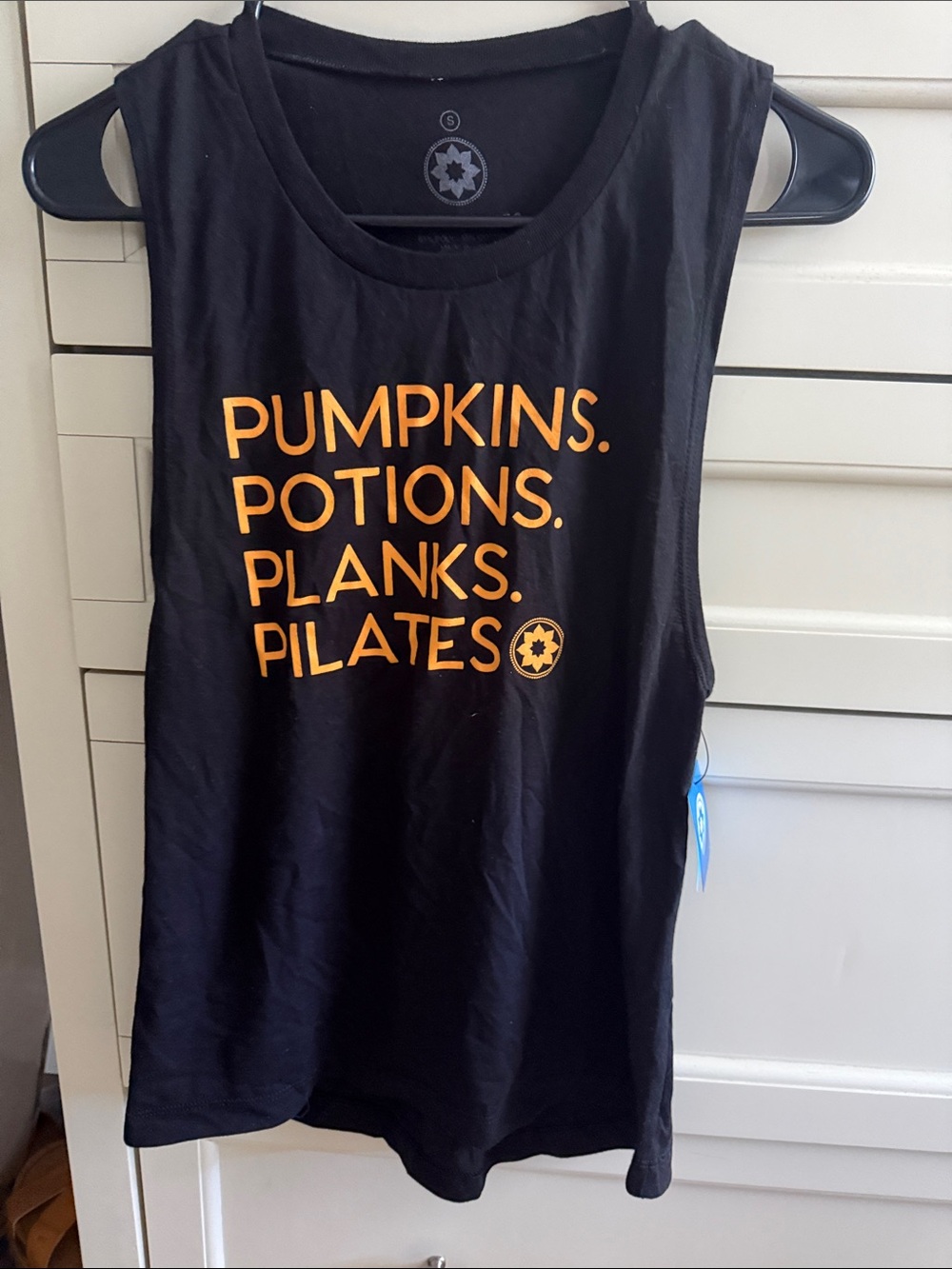 Club Pilates Halloween muscle tank